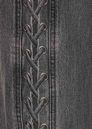 Laced wide leg jeans Black Washed ROTATE By Birger Christensen